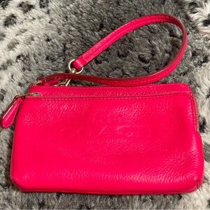 Coach Zip Wristlet - Color: Hot Pink